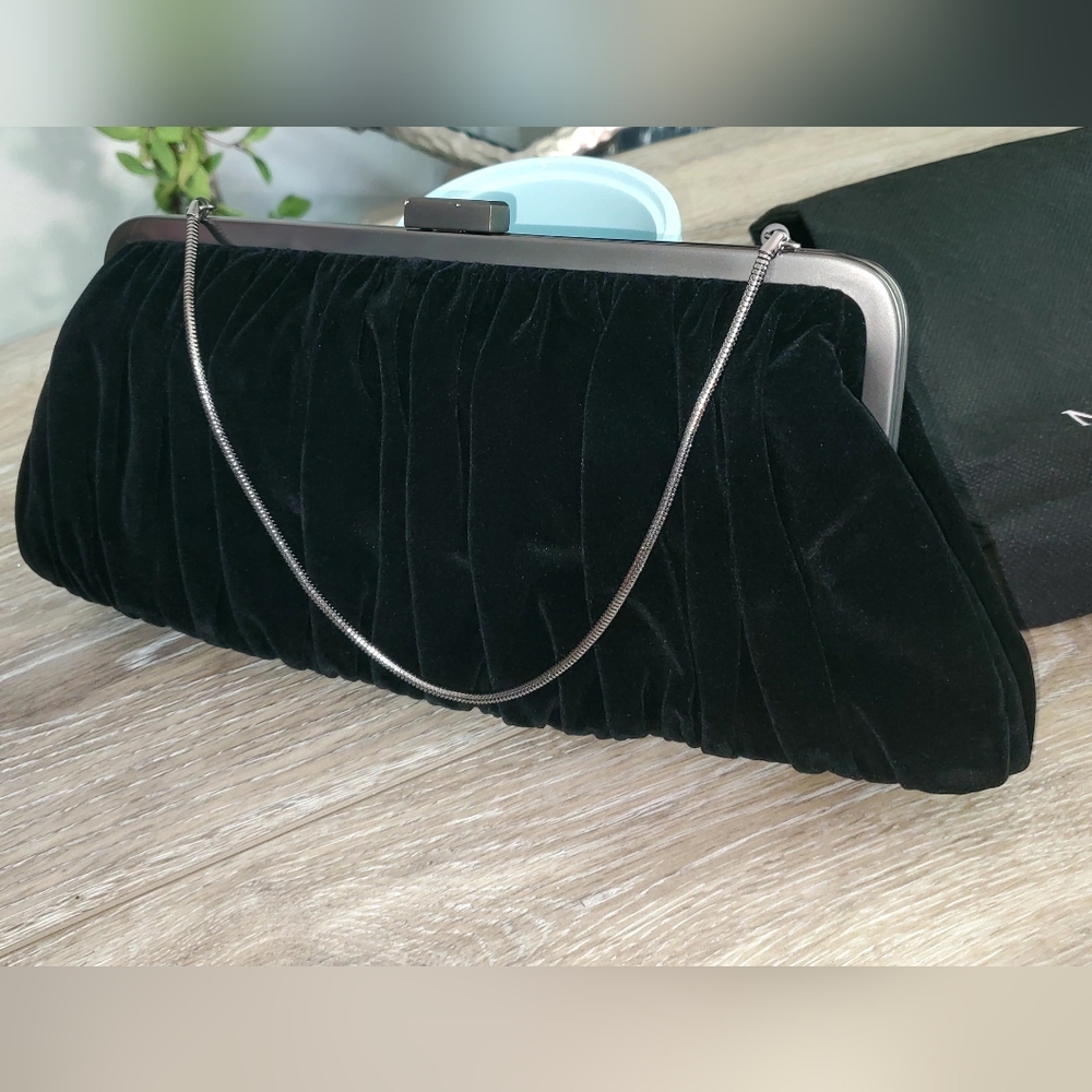 Mary Kay Elegant Black Velvet Clutch Bag
